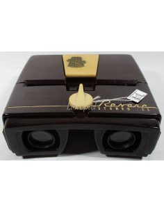 Visor estereoscópico Revere, mod. 22, con luz, enfoque y distancia ocular, para vistas film de 10,1x4,1cm.